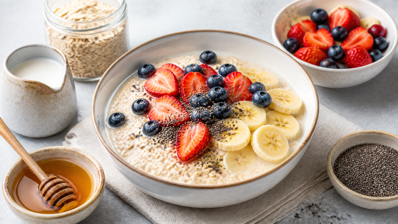 Proteinreiches Haferfrühstück