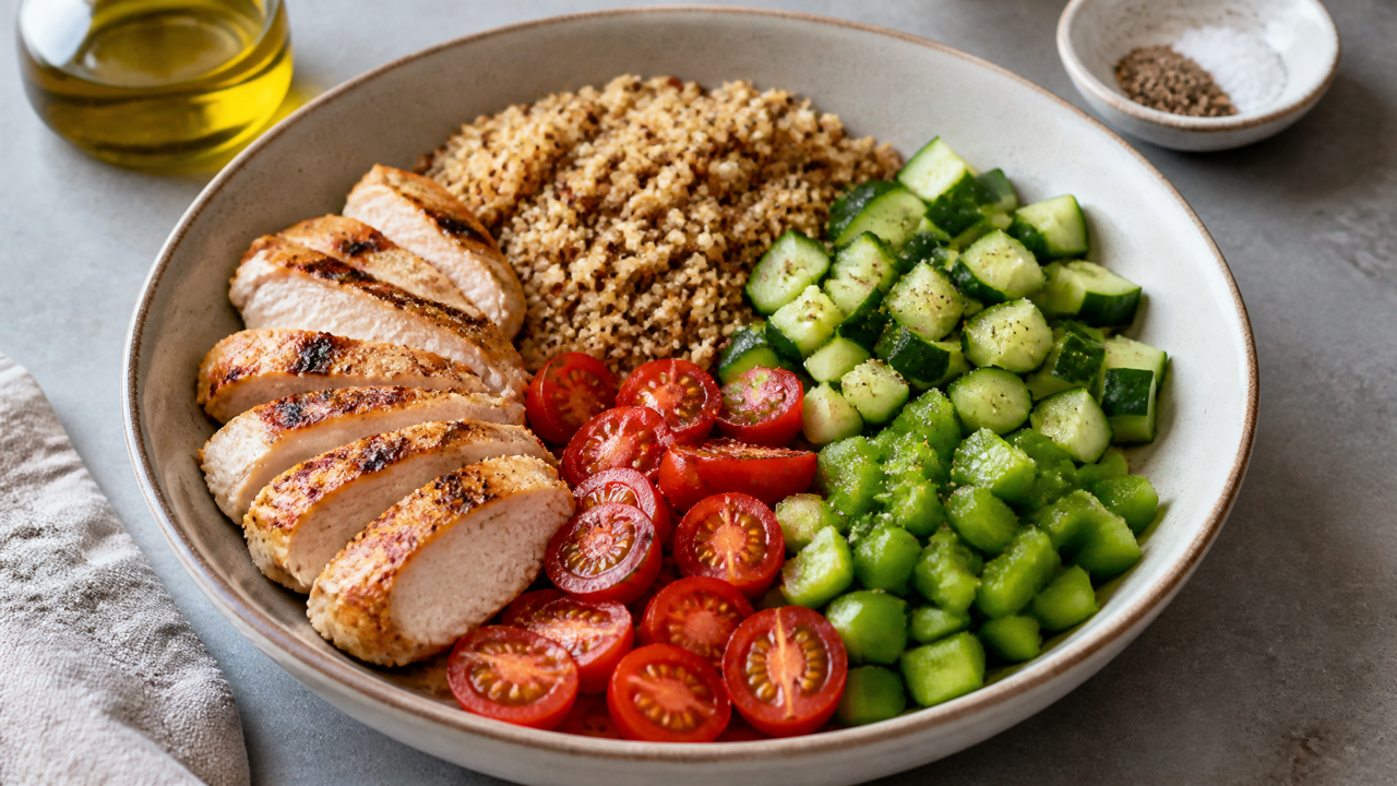 Hühnchensalat mit Quinoa