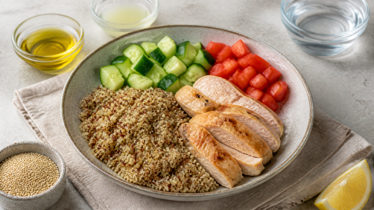 Hochproteinreiches Quinoa-Salat zum Frühstück