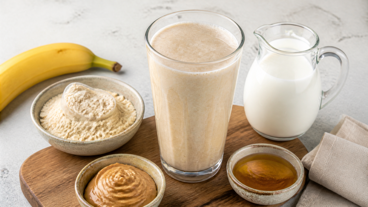 Cremiger Bananen-Proteinshake