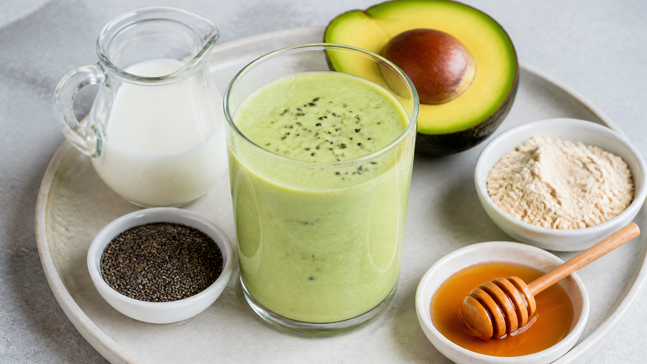 Hoher Protein Avocado Shake