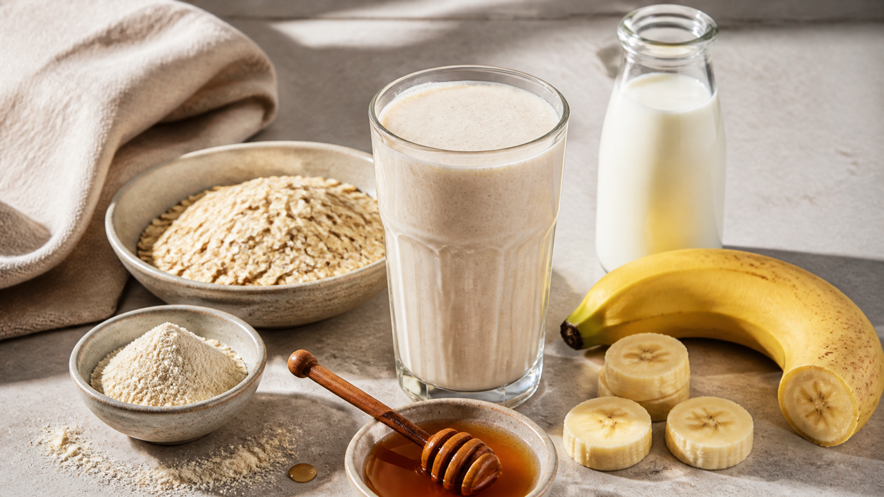 Proteinreicher Bananen-Energie-Smoothie