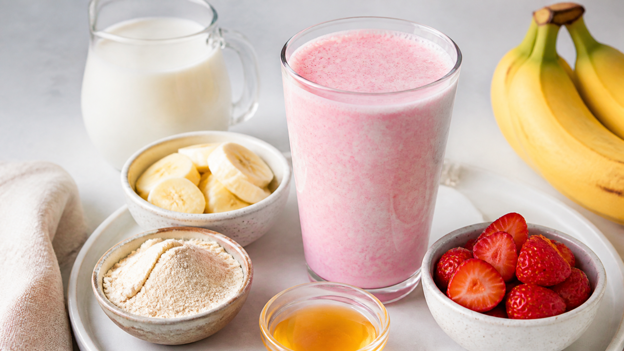 Fruchtiger Proteinshake