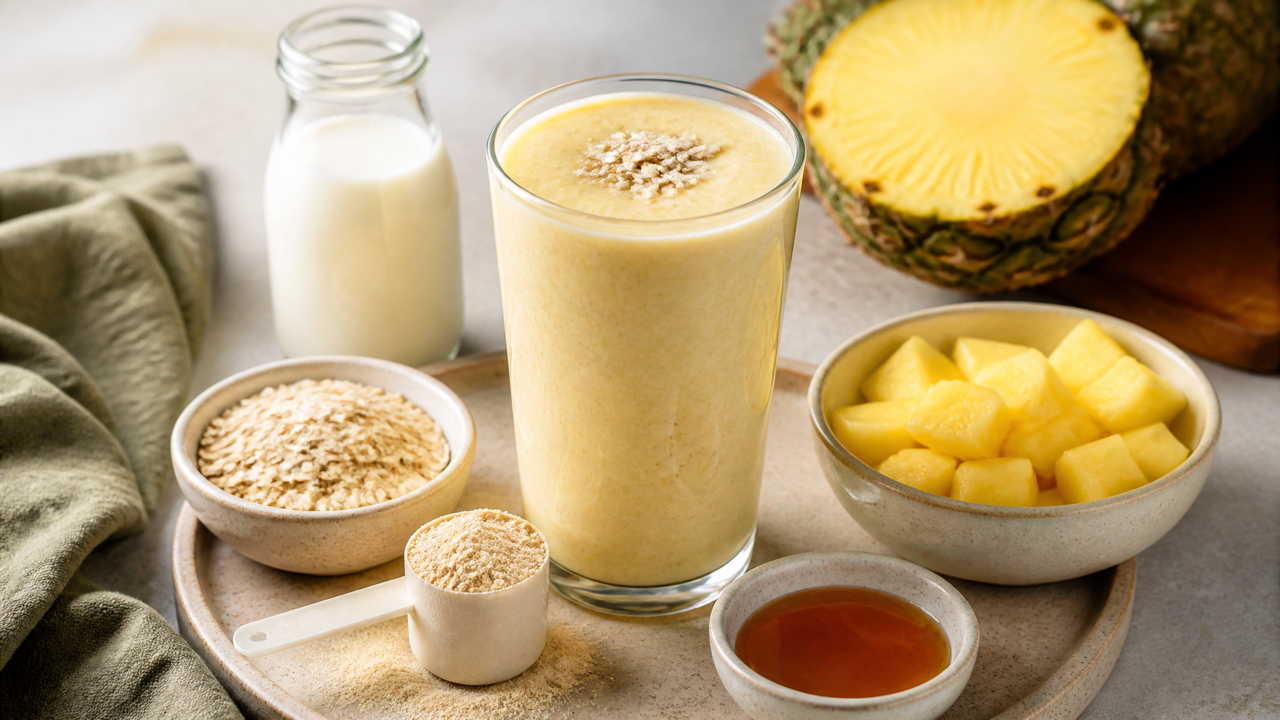 Ananas hoher Proteinshake