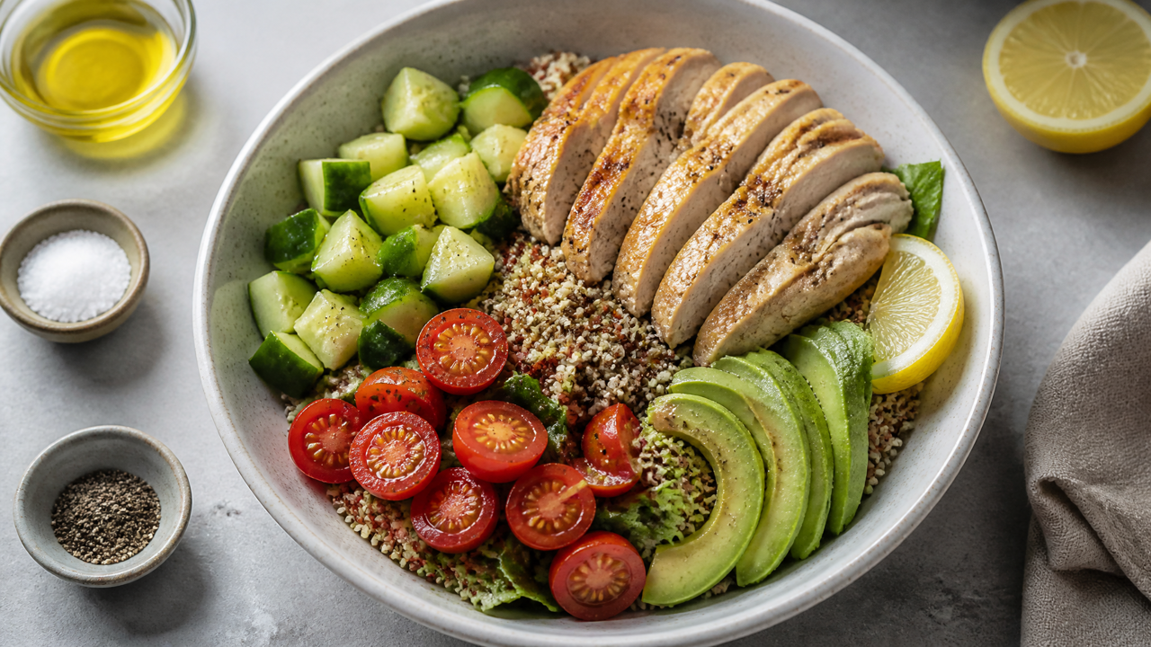 Leckere Hähnchen-Quinoa-Salat