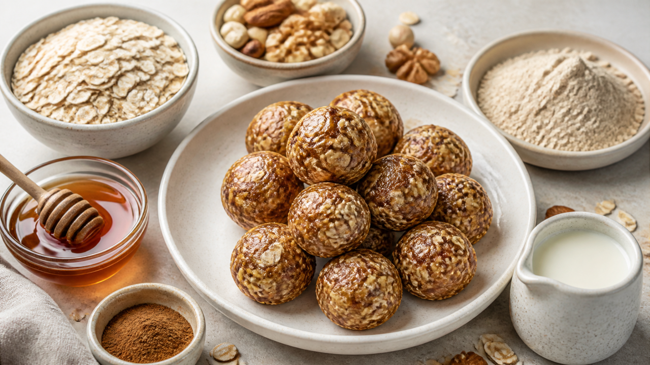 Energiegeladene Protein-Haferbällchen