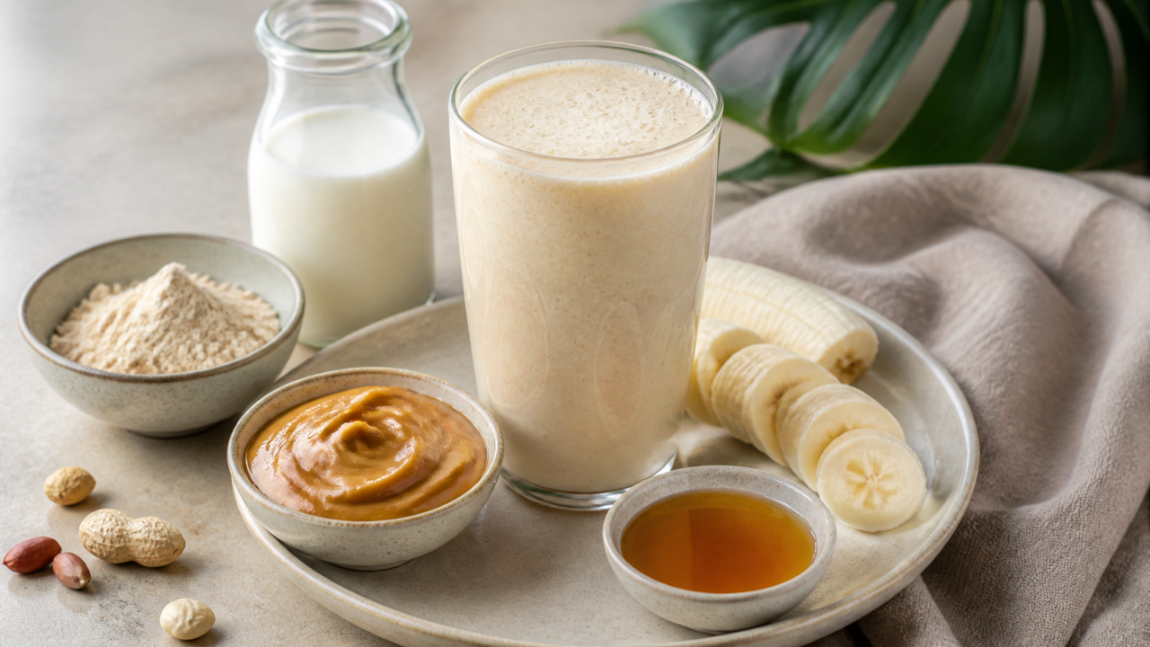 Tropischer Erdnussbutter-Shake