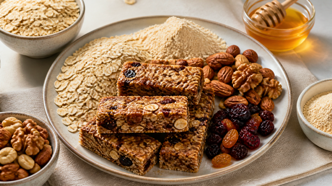 Hoher Protein Hafer Energieriegel