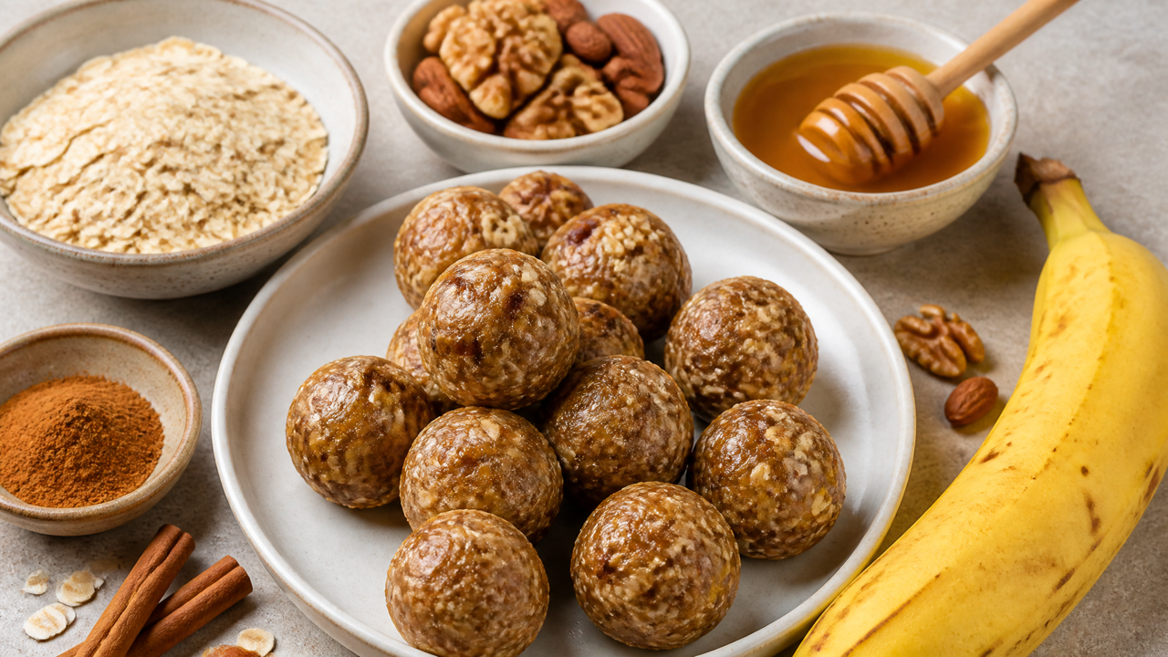Nussige Hafer-Snack-Bissen