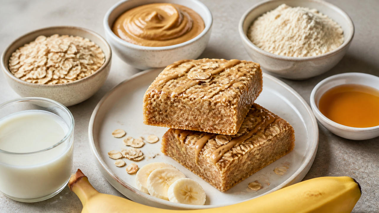 Erdnussbutter Hafer Proteinriegel