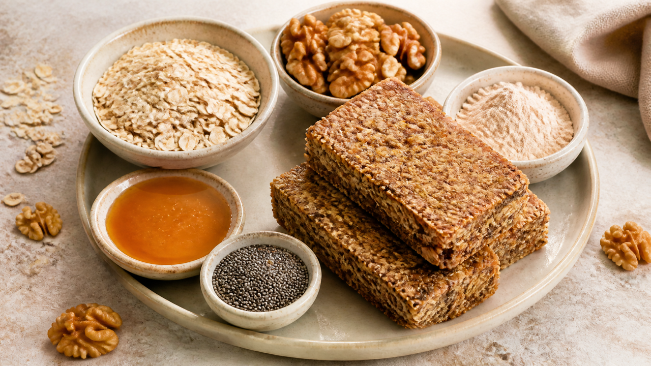 Walnuss-Protein-Energieriegel