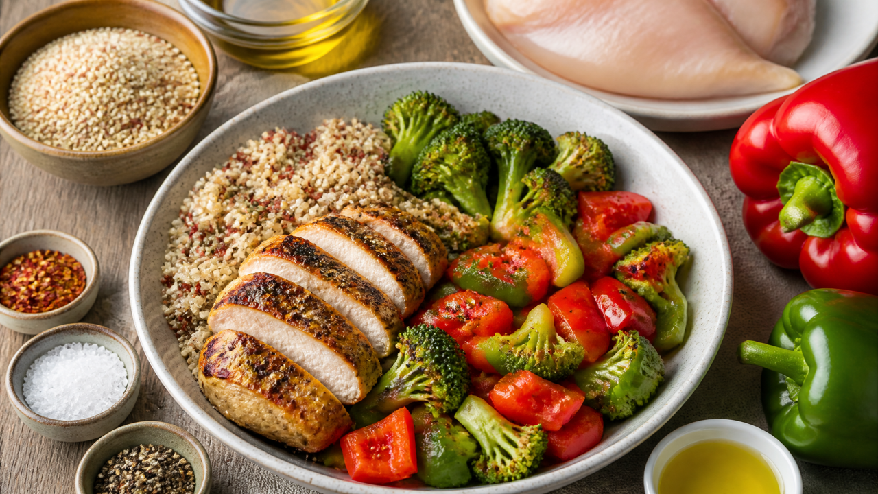 Würziges Hähnchen mit Quinoa
