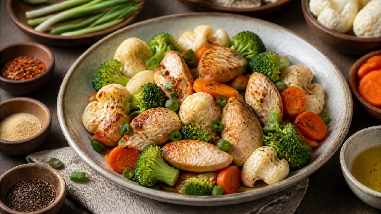 Heilendes Hühnchen mit Gemüse