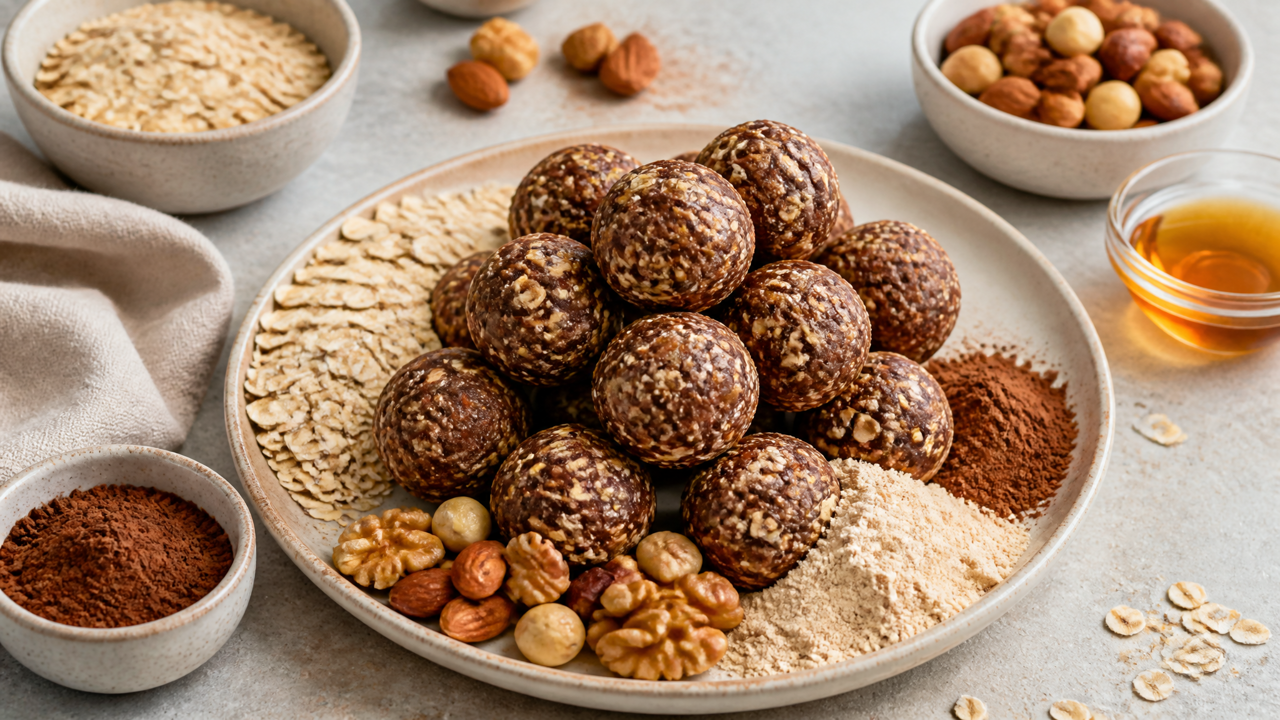 Nussige Protein-Oat-Bällchen