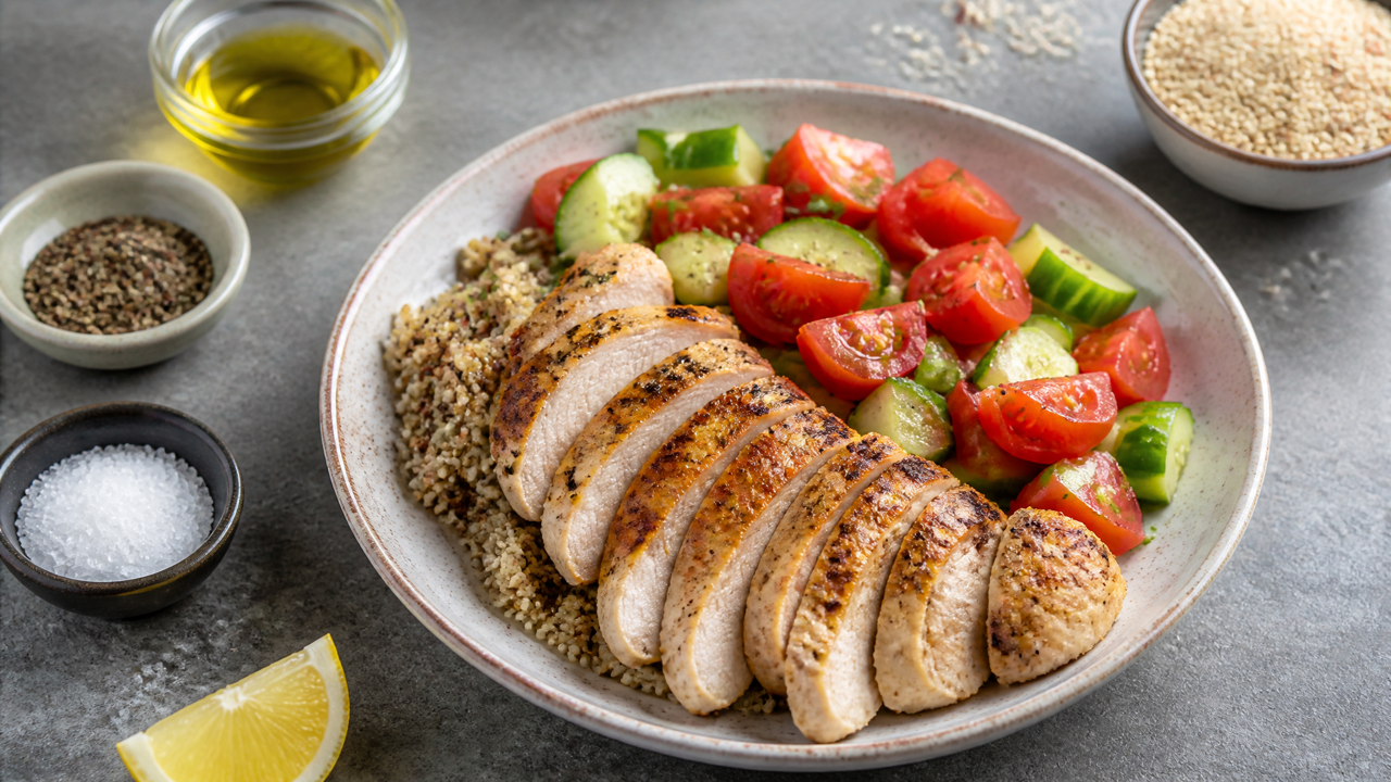 Köstlicher Hähnchen-Quinoa-Salat