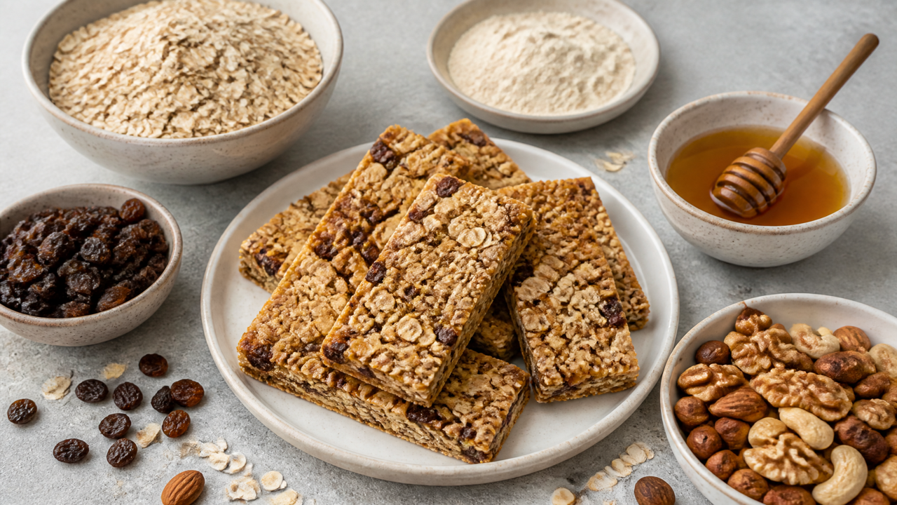 Hoher Protein Hafer Energieriegel