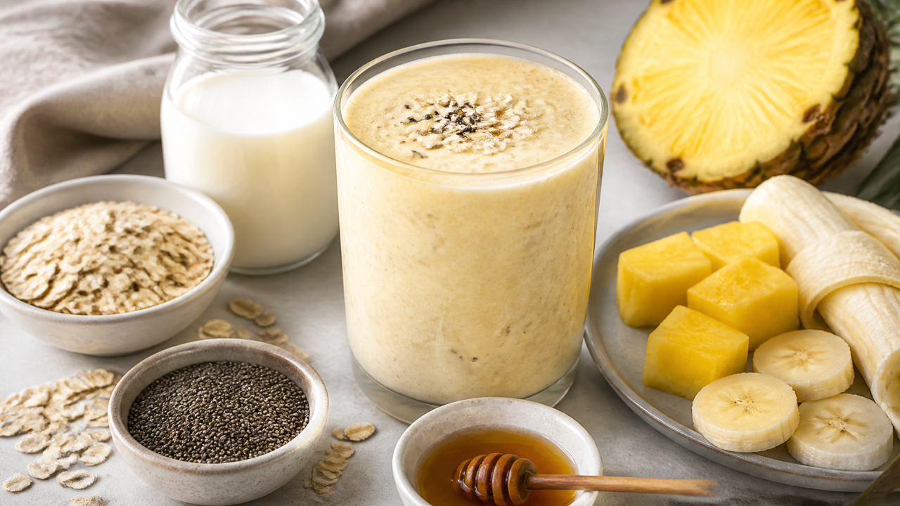 Tropischer Vitamin-Vulkan-Shake